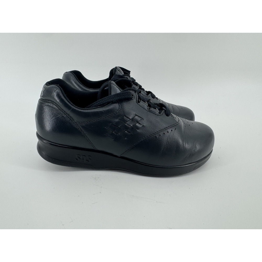 SAS Women 6 WW Shoes Free Time Navy Blue Walking Tripad Diabetic Made USA Nice